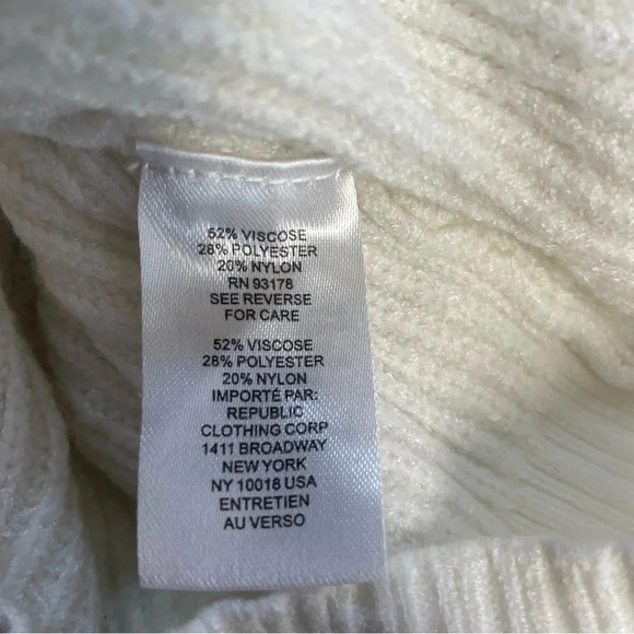 Tahari mock neck knit sweater lace up women’s large soft casual minimalist - Picture 5 of 6